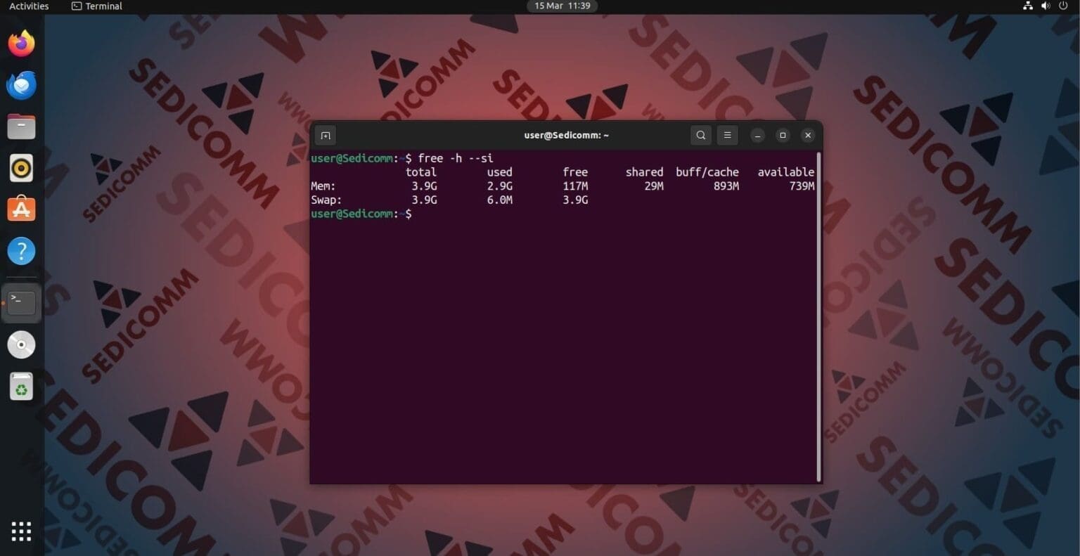 Команда free в Linux с примерами