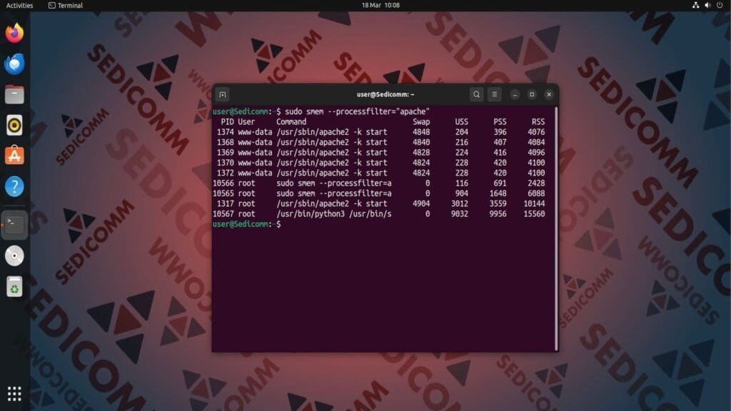 Memory Usage Per Processes