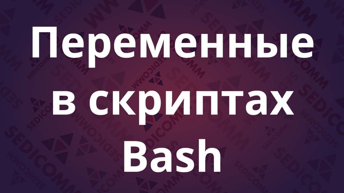 Переменные в скриптах Bash