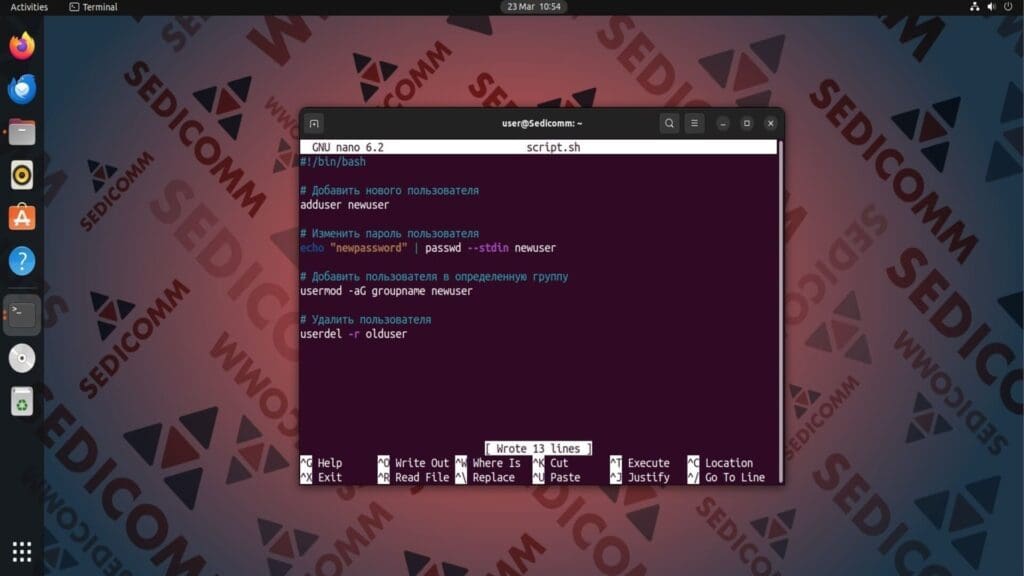 User management script
