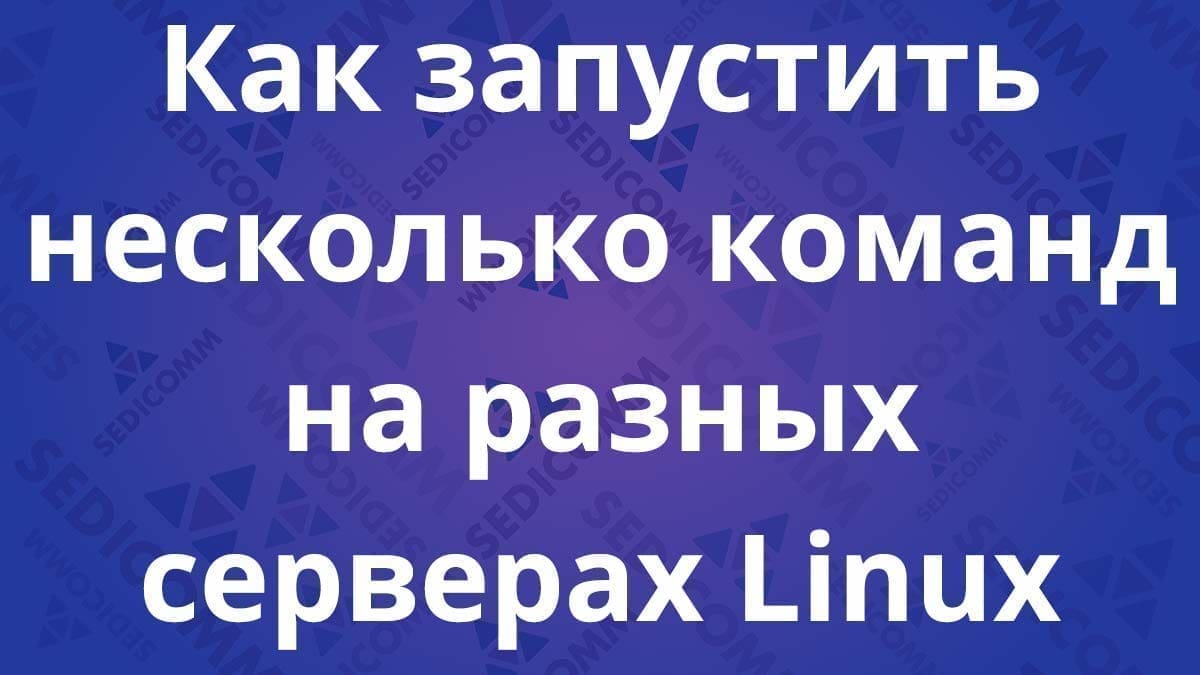 Как запустить несколько команд на разных серверах Linux