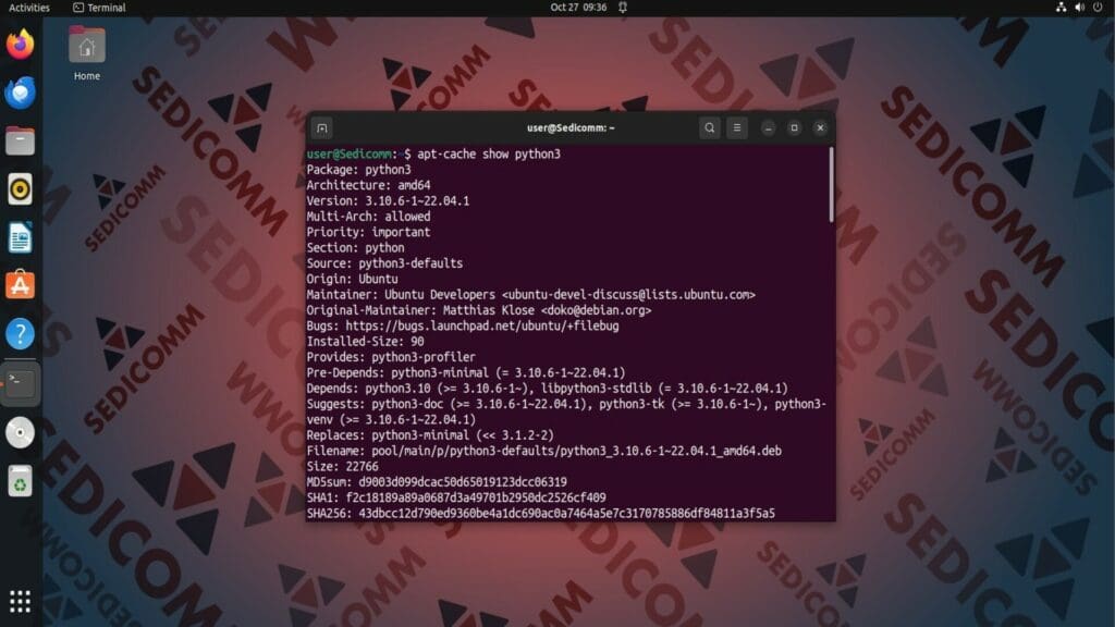 Show Package Details