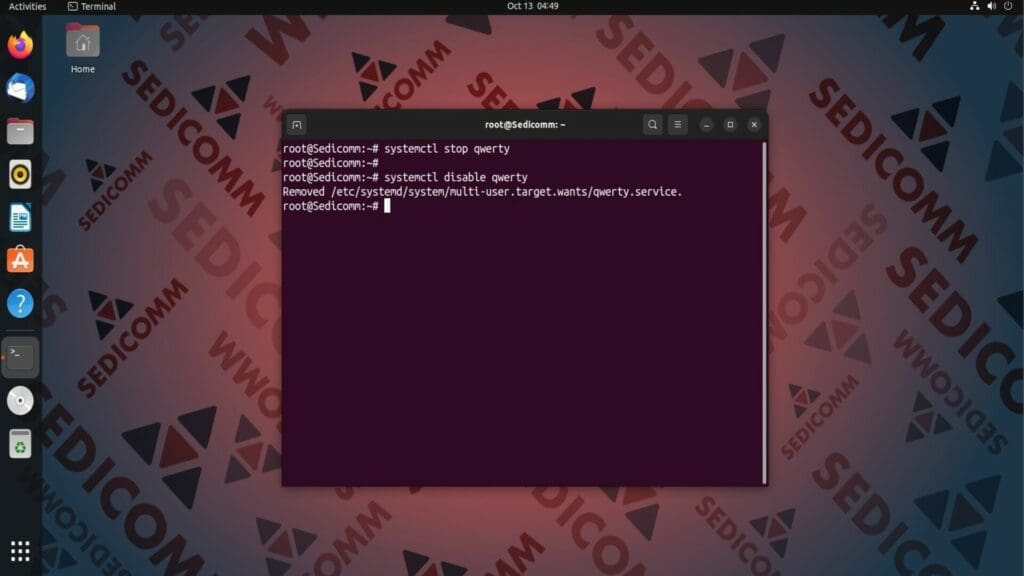 stop disable service