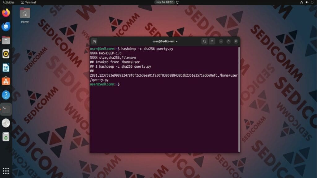 Calculating Hashes of Files