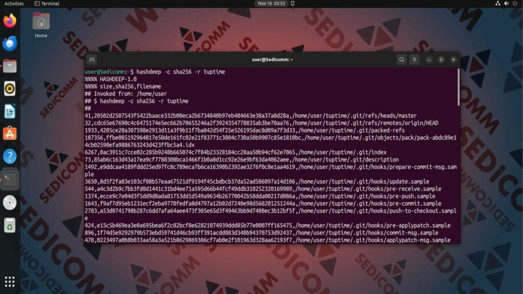 Hashing Files Recursively in a Directory