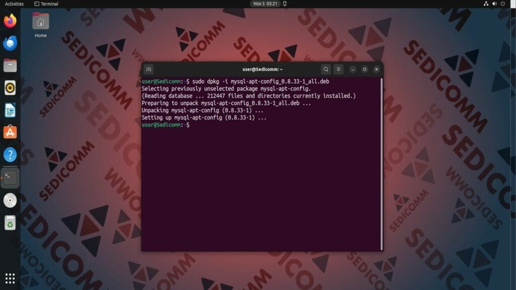 install the MySQL APT repository