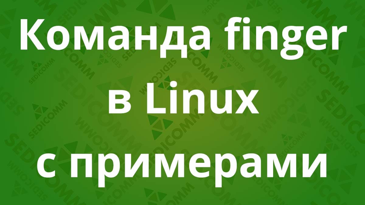 Команда finger в Linux с примерами