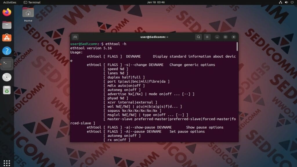 ethtool help