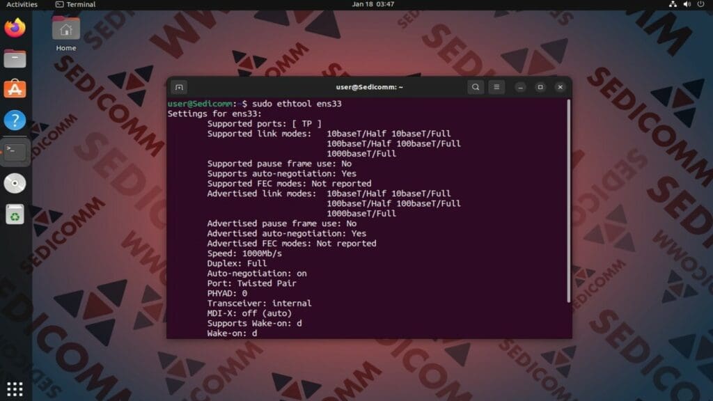 getting interface information