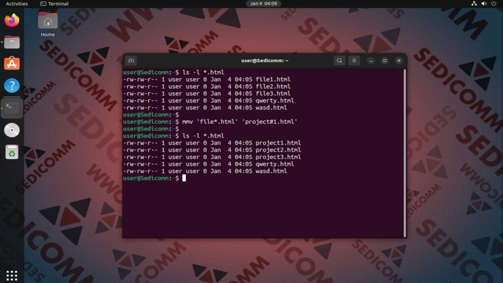Renaming Multiple Files with a Pattern