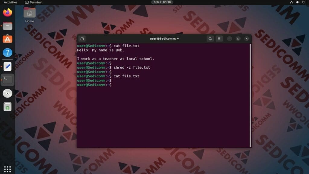 overwrite with zeros
