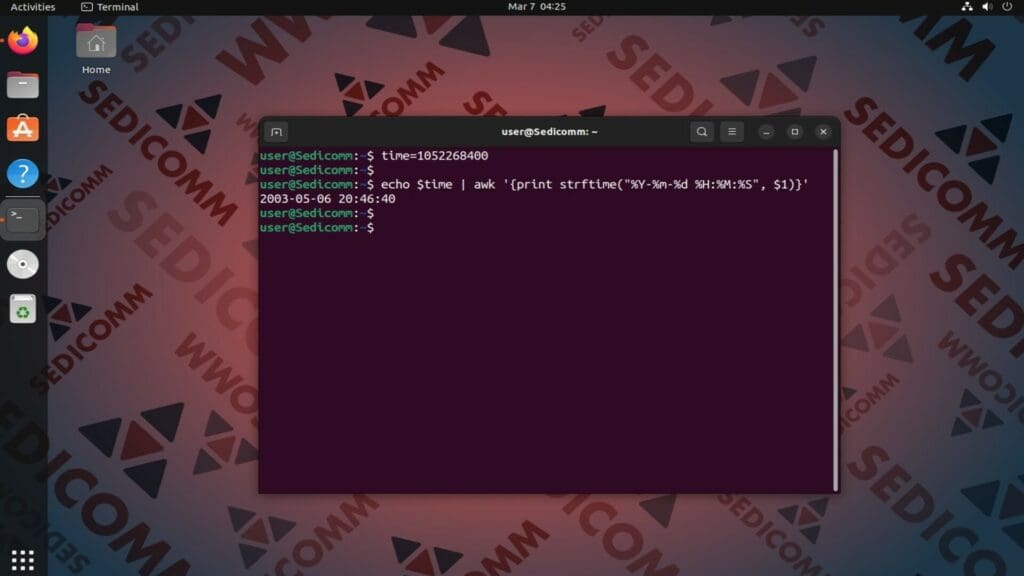 awk command