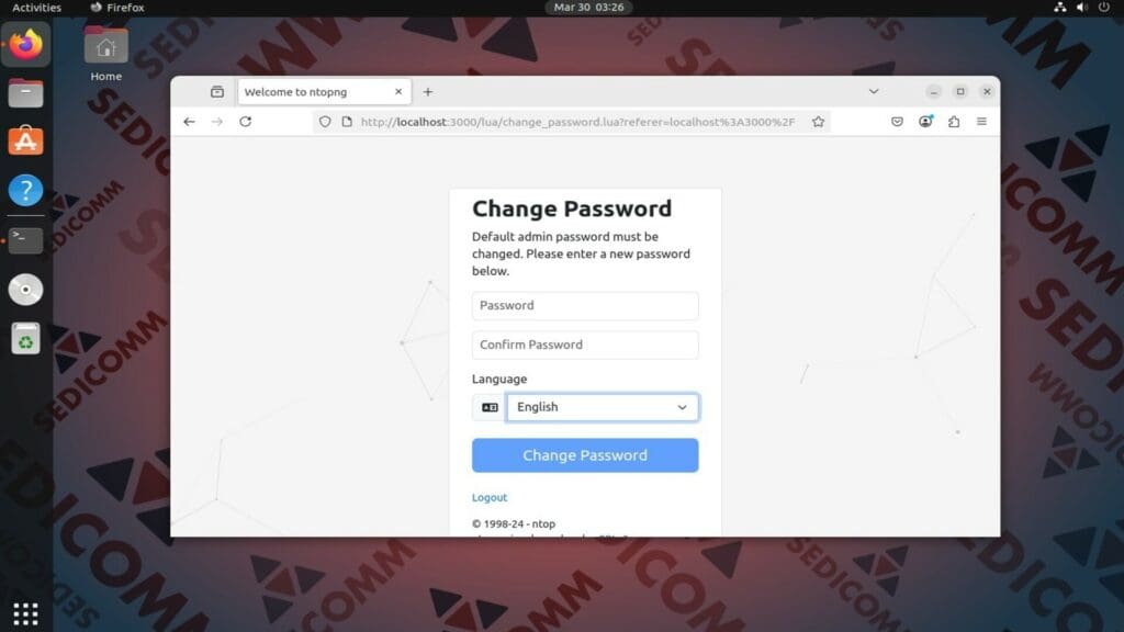 change admin password