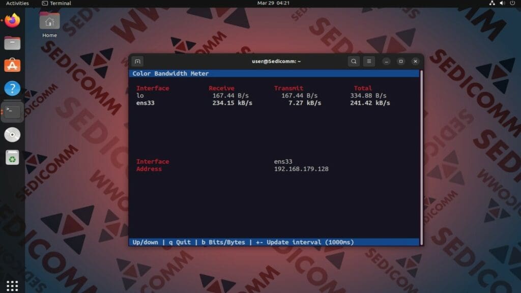 change interface