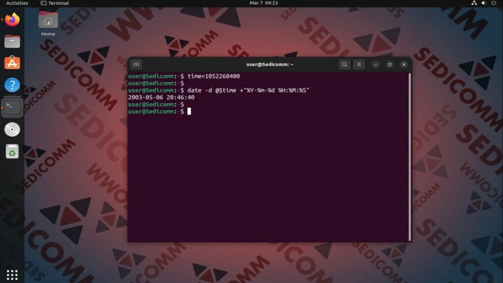 date command custom