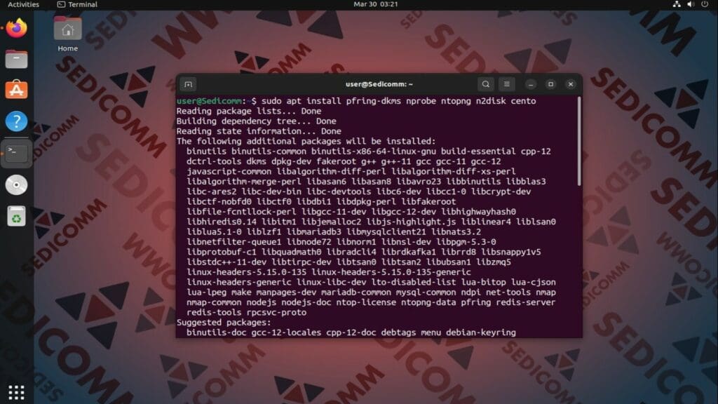 install programms from ntopng package