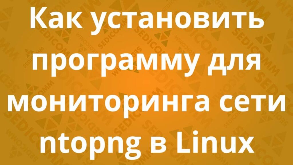 Как установить программу для мониторинга сети ntopng в Linux