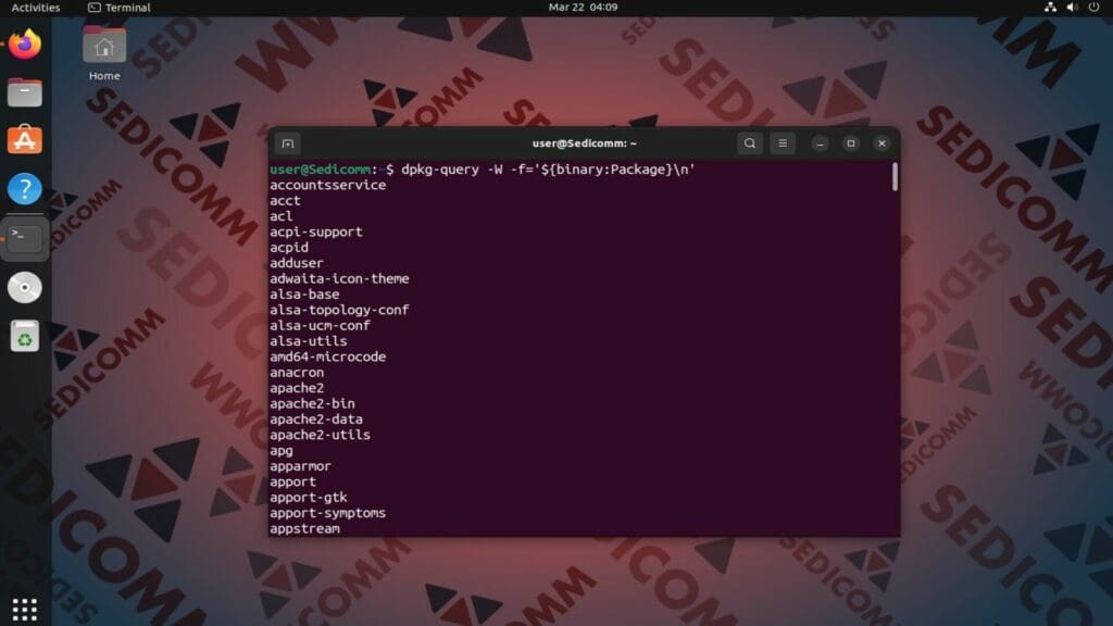 list all packages