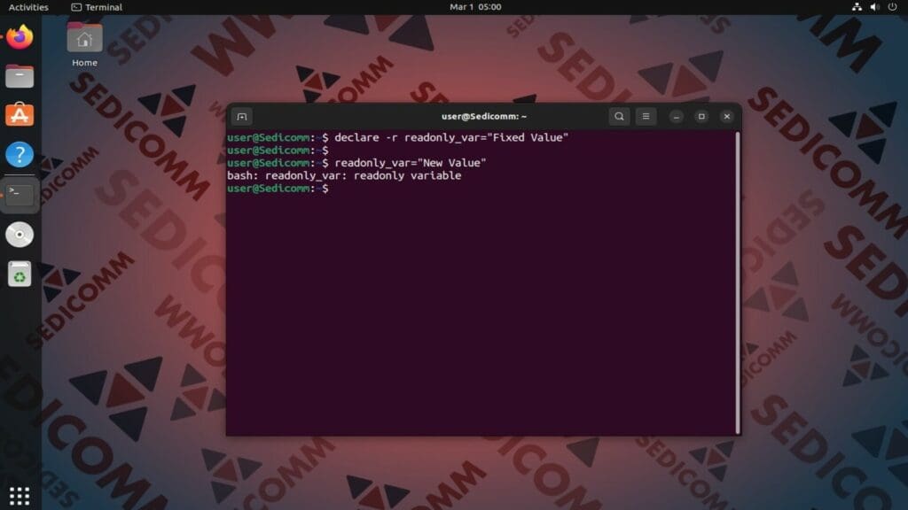 Make a Variable Read-Only