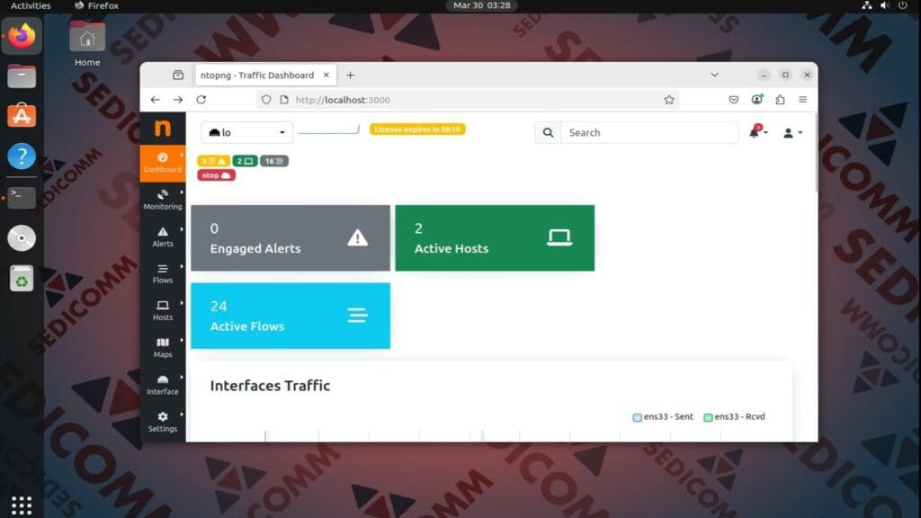 ntopng main page