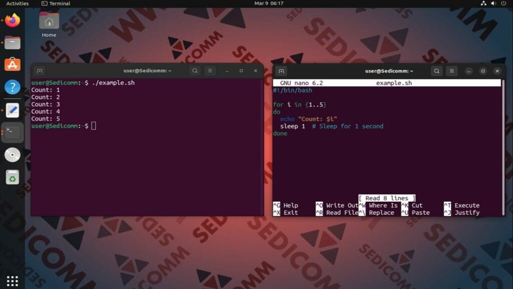 sleep for loop