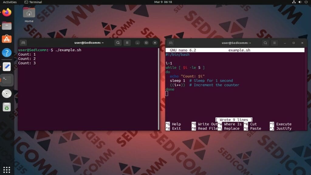 sleep while loop