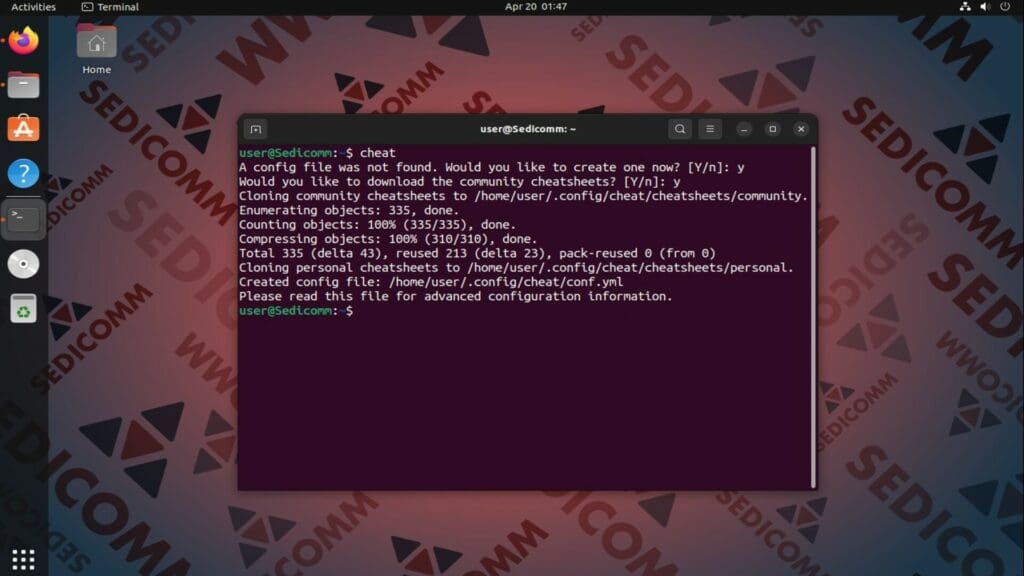 generate config file