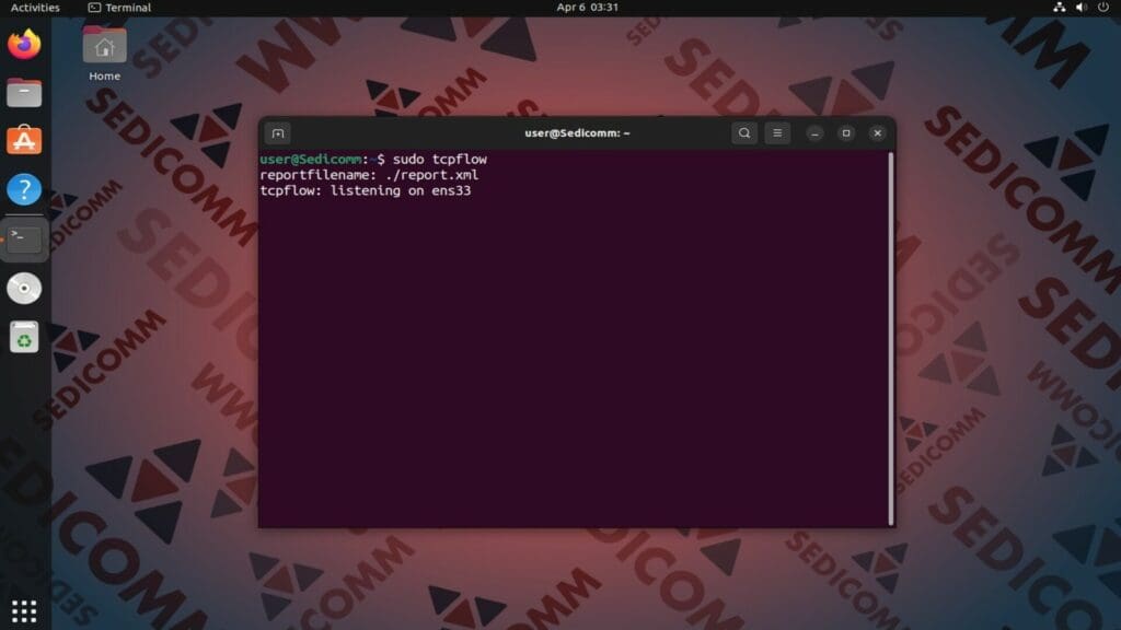 run tcpflow