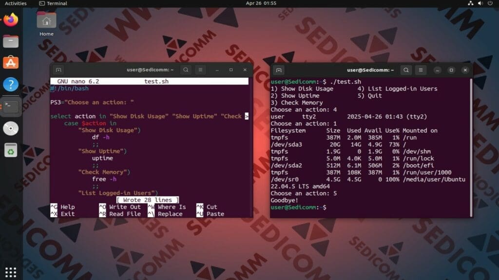 script for sysadmins