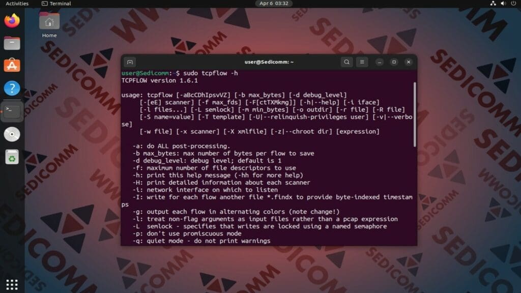 tcpflow help