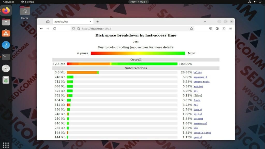 agedu web ui