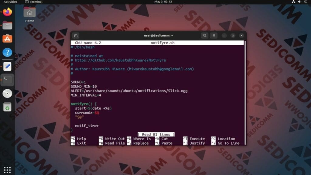 config file