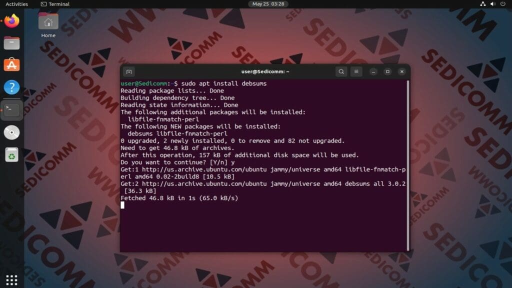 install debsums