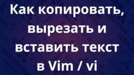 Как копировать, вырезать и вставить текст в Vim / vi