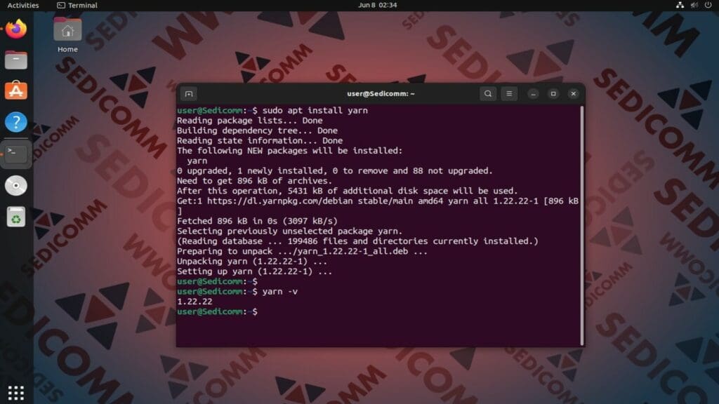 install yarn from repo