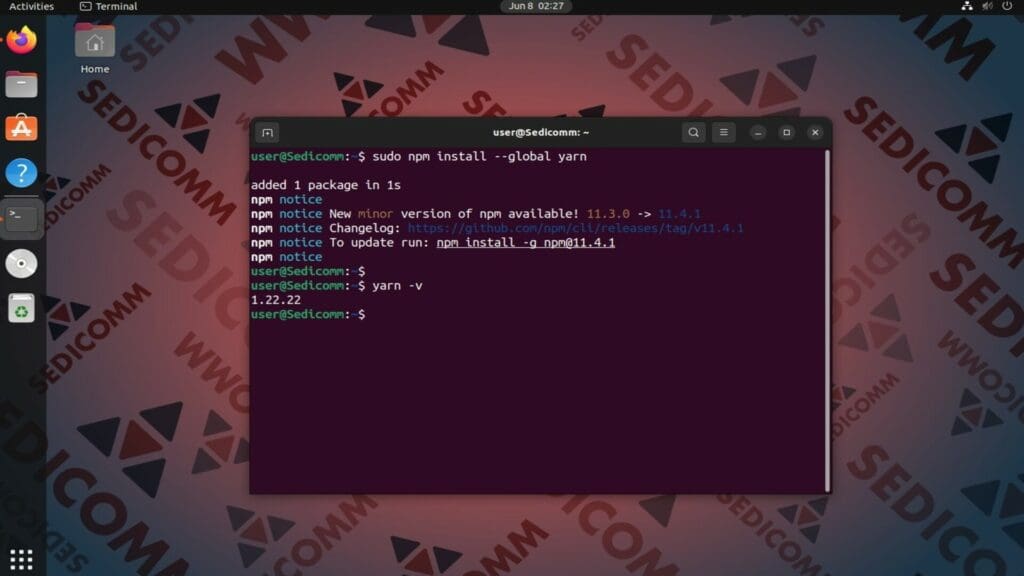 npm yarn install