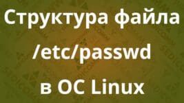 Структура файла /etc/passwd в ОС Linux