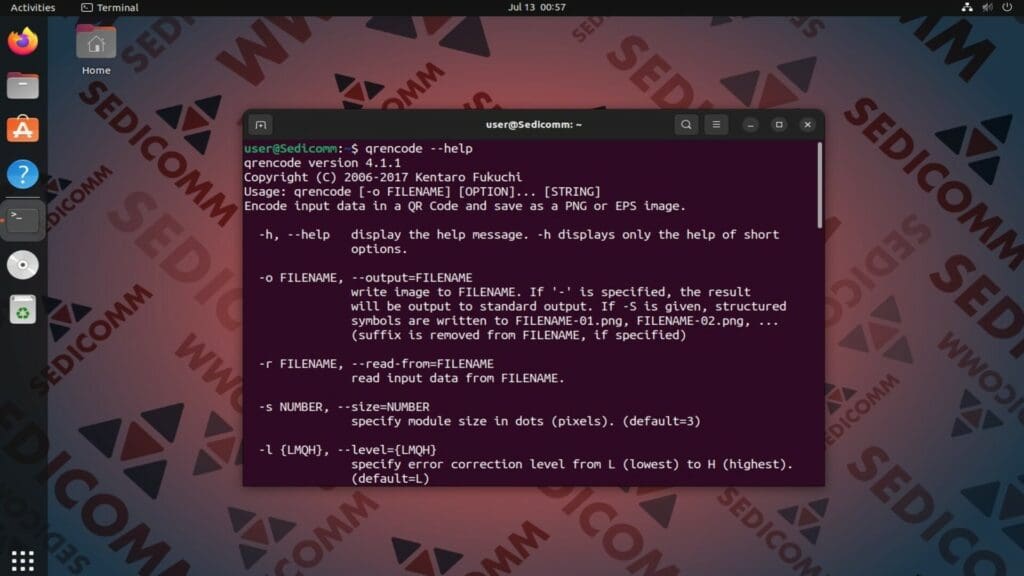 qrencode help
