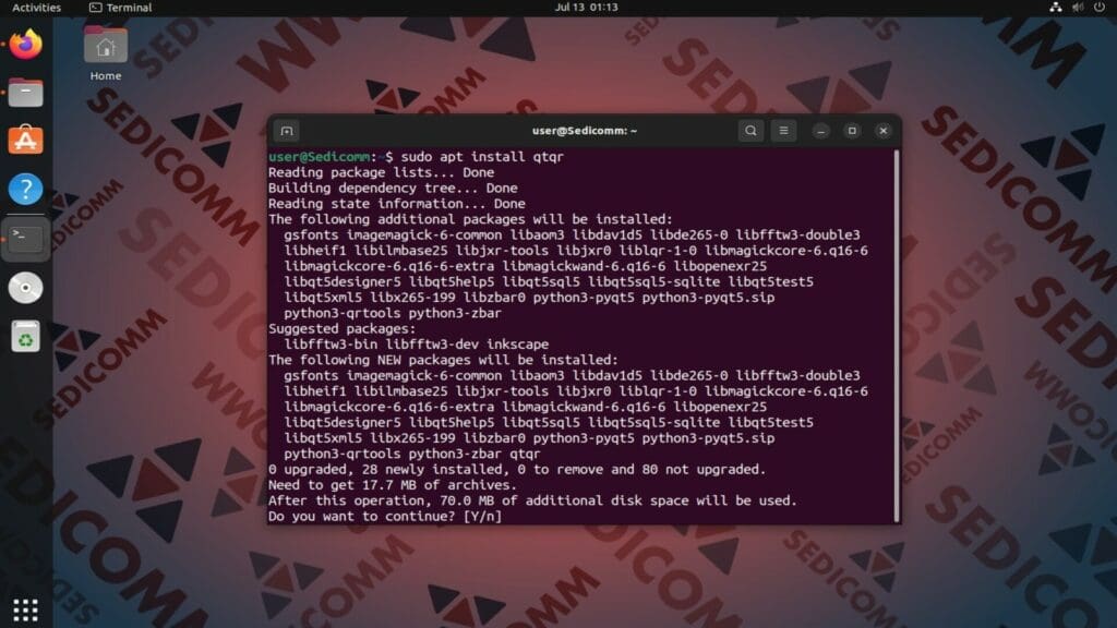qtqr install