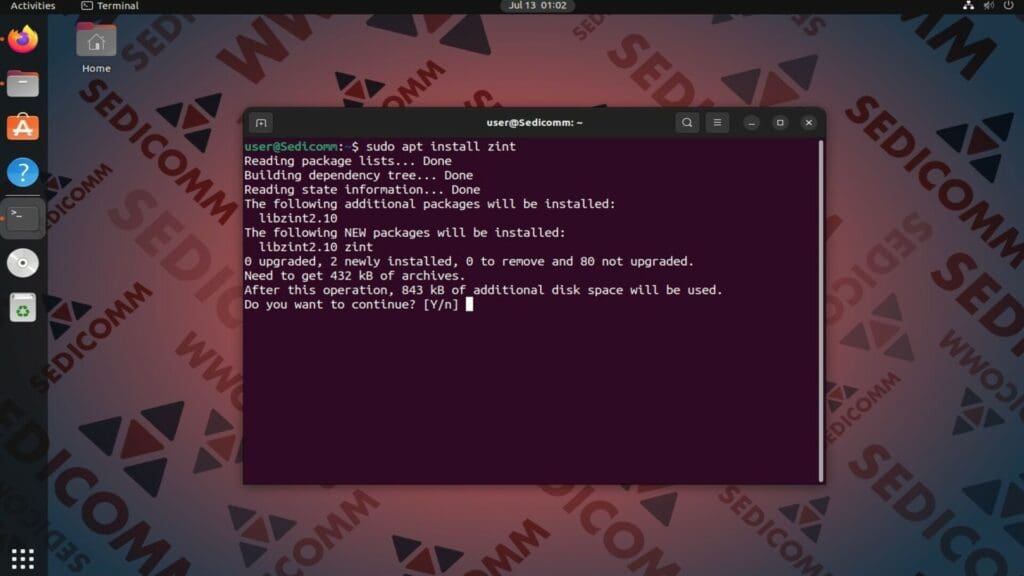 zint install